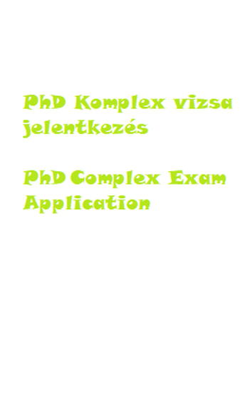 PPK - Application for the complex (comprehensive) examination – 2021/22/2 term