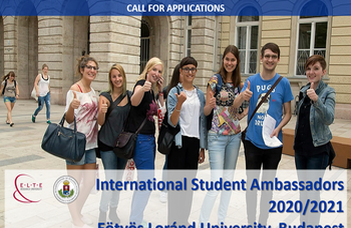 Eötvös Loránd university is looking for international student ambassadors! (2020/21)