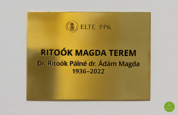 Felavatták a Ritoók Magda termet