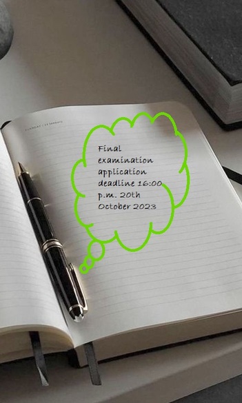 Final examination application 2023/24/1