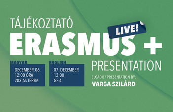 Erasmus+ tájékoztató hallgatóknak